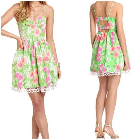 Lilly Pulitzer Macauley Dress New Green Everything Nice (D8) - Picture 1 of 8
